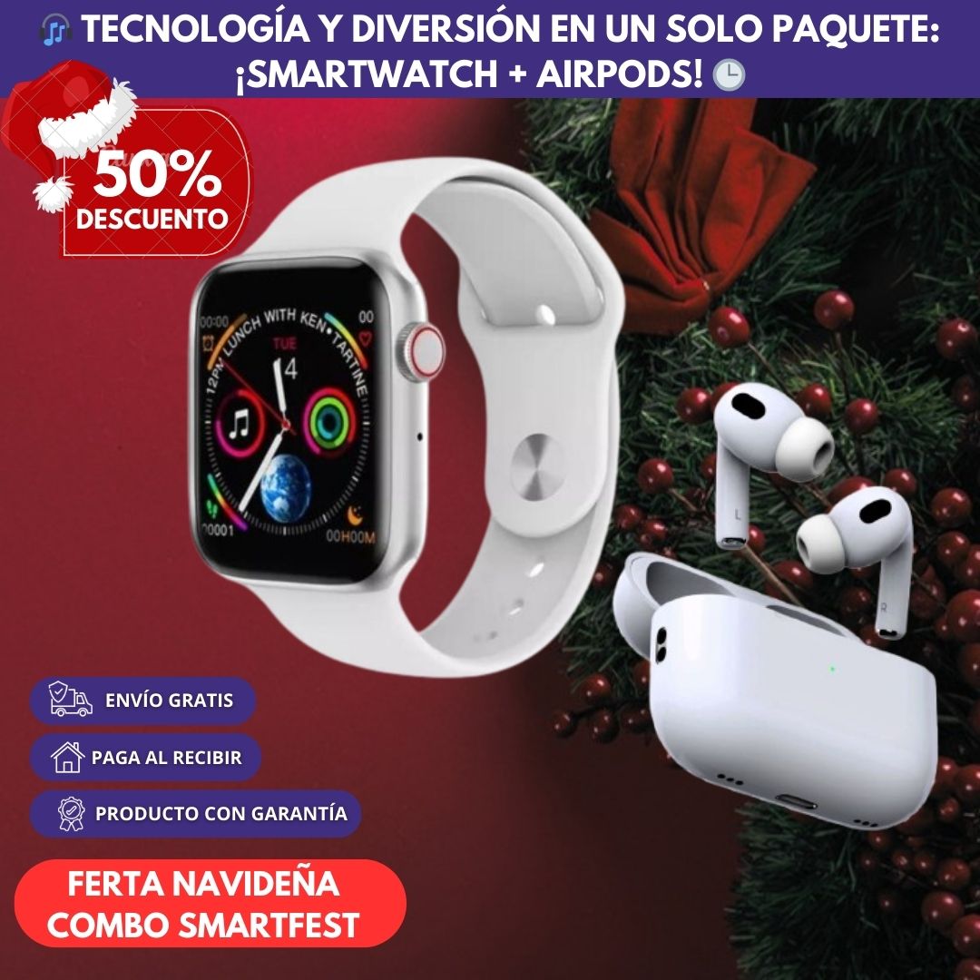 Oferta Navideña | Reloj Smartwatch pro + Auriculares Airpods | Envio gratis