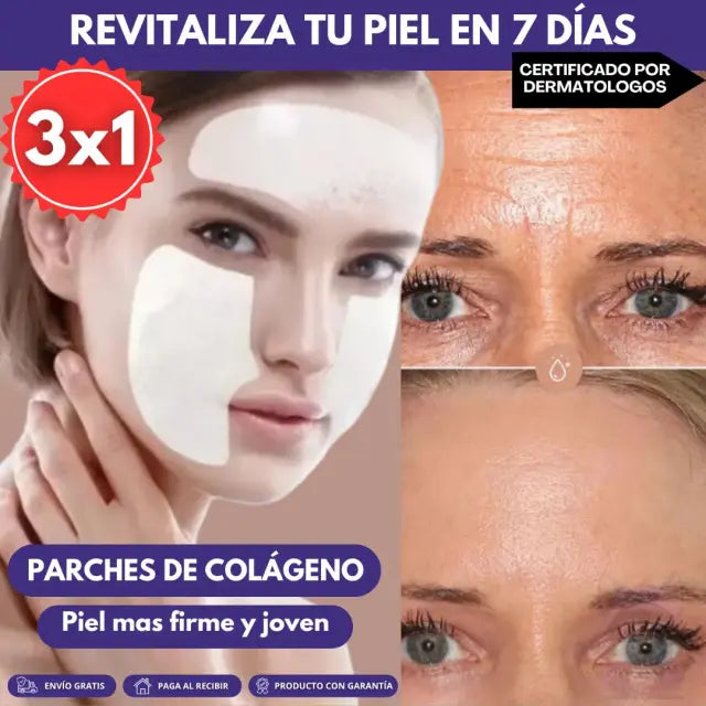 BeautyPatch© - Mascarilla facial de colágeno PROMO 3X1 (18 unidades)