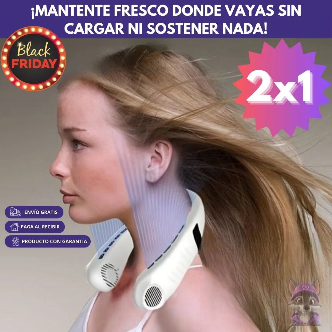 Ventilador De Cuello Portatil BreezeX® (OFERTA POR HOY 2X1 $29.990)