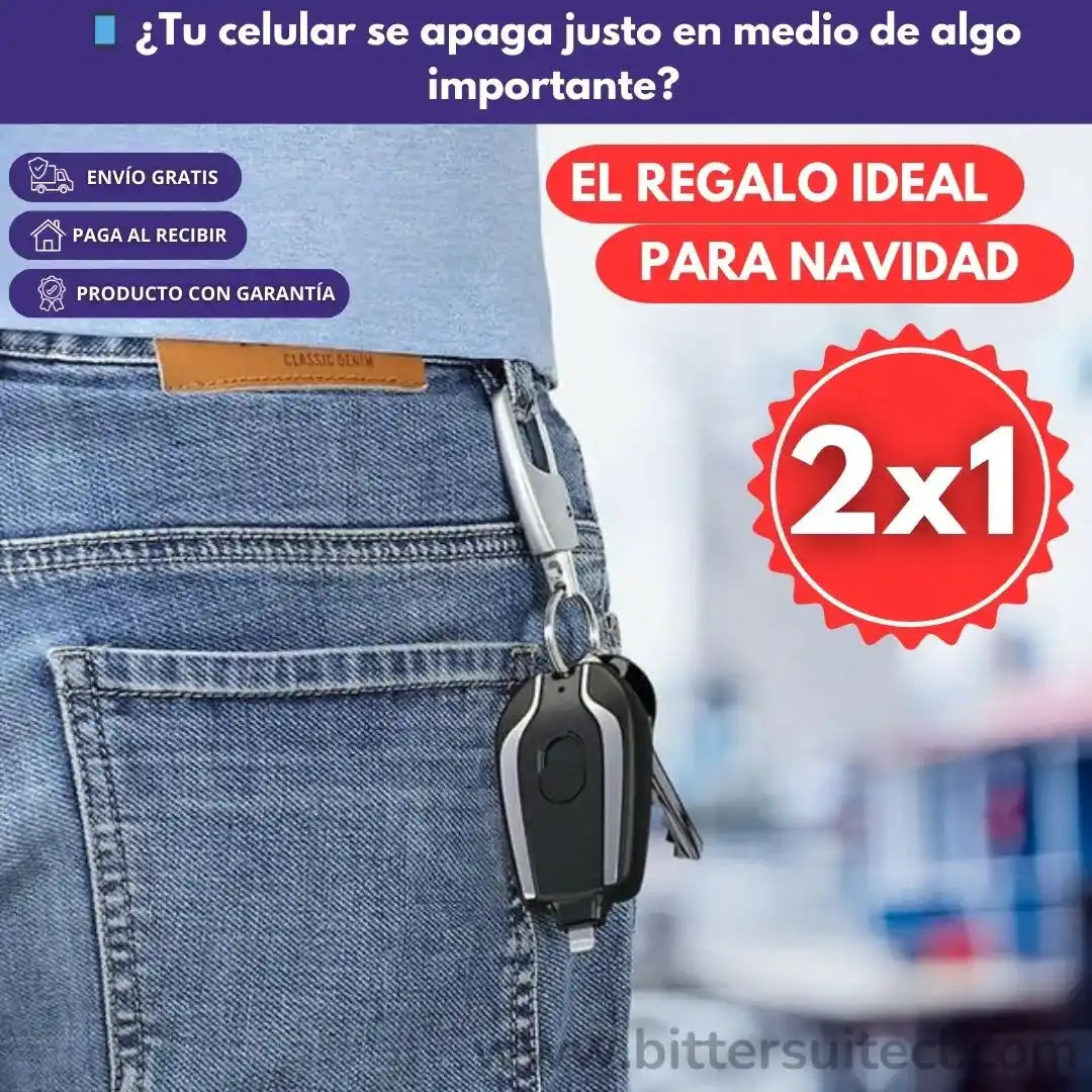 PowerKey™ Cargador portátil llavero OFERTA 2x1 $27.990