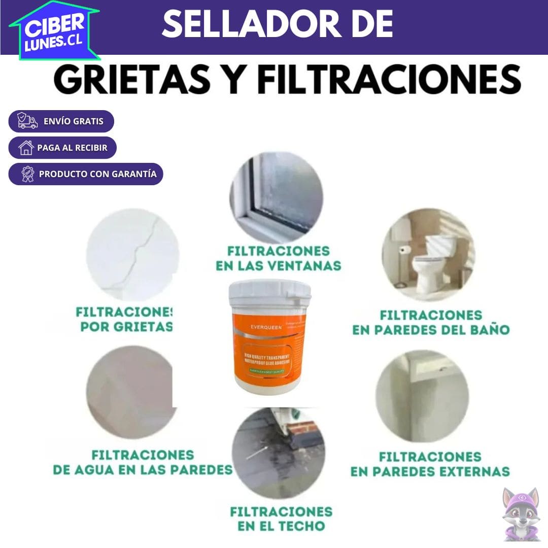 UltraFix™ - Sellador Impermeable de goteras y filtraciones 300g + Brocha de regalo